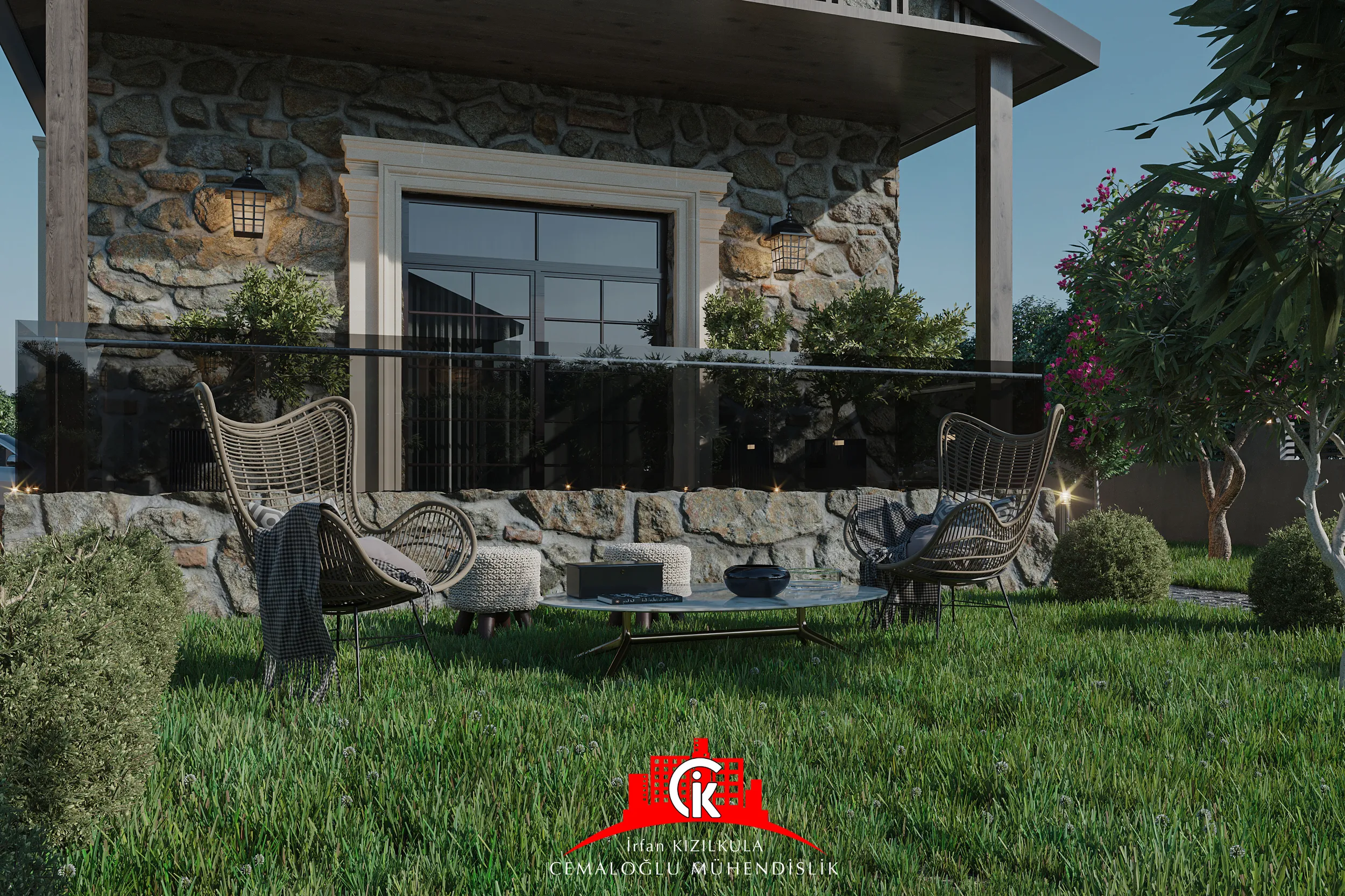 Ayvalık Taş Ev Bahçe ve Detay